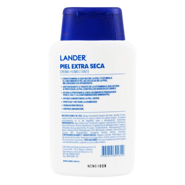 Crema Lander Piel Extra Seca 220 Ml - Imagen 2