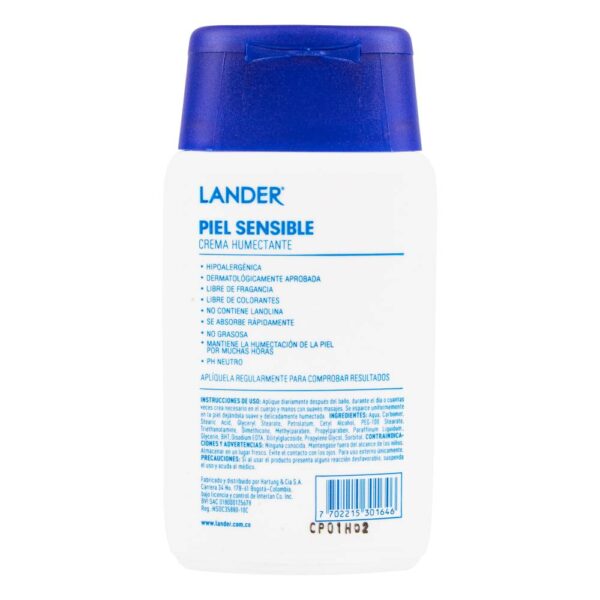 Crema Lander Piel Sensible 120 Ml - Imagen 2