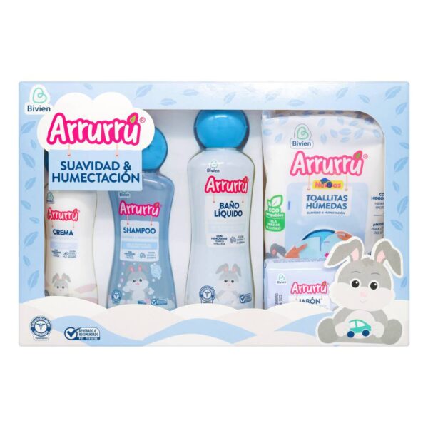 Kit Aseo Arrurru Suavidad Y Humectación 5 Articulos