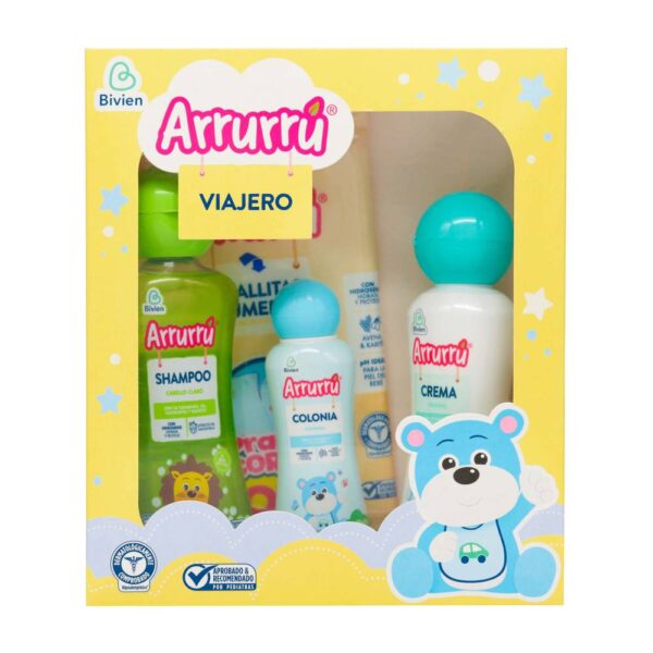 Kit Aseo Arrurru Viajero Azul 4 Artículos