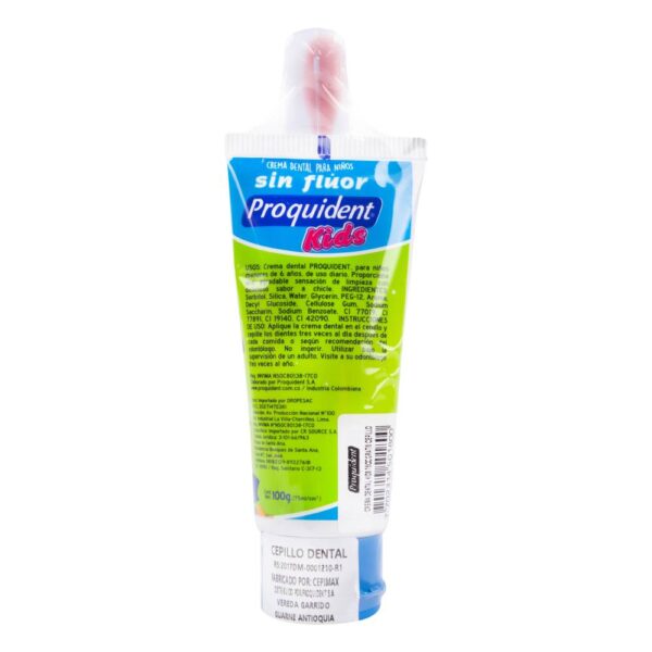 Crema Dental Proquident Kids 100 Gr + Cepillo Dental - Imagen 2