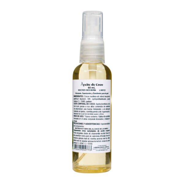 Aceite De Coco Vitamina A + E Leon 60 Ml - Imagen 2