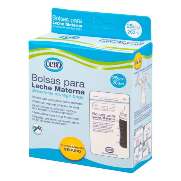 Bolsas Cero Leche Materna 25 Unidades