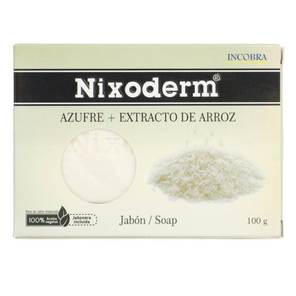 Jabón Nixoderm Azufre + Extracto De Arroz 100g