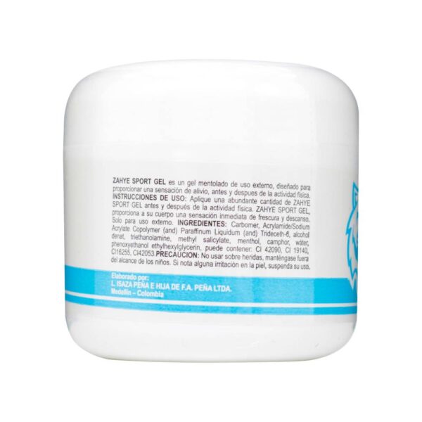 Zahye Sport Gel 120 Gr - Alivio Muscular Y Precalentamiento - Imagen 2