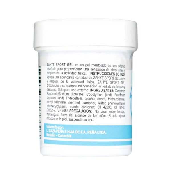 Zahye Sport Gel 60 Gr - Alivio Muscular Y Precalentamiento - Imagen 2