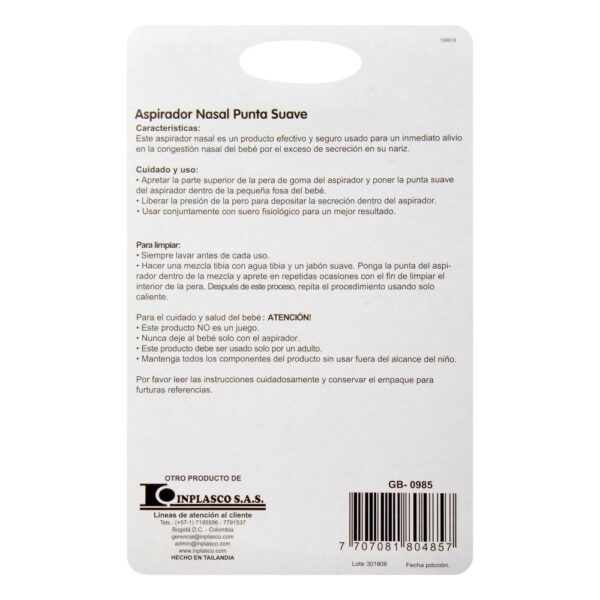 Aspirador Nasal Suave Paticos - Imagen 2