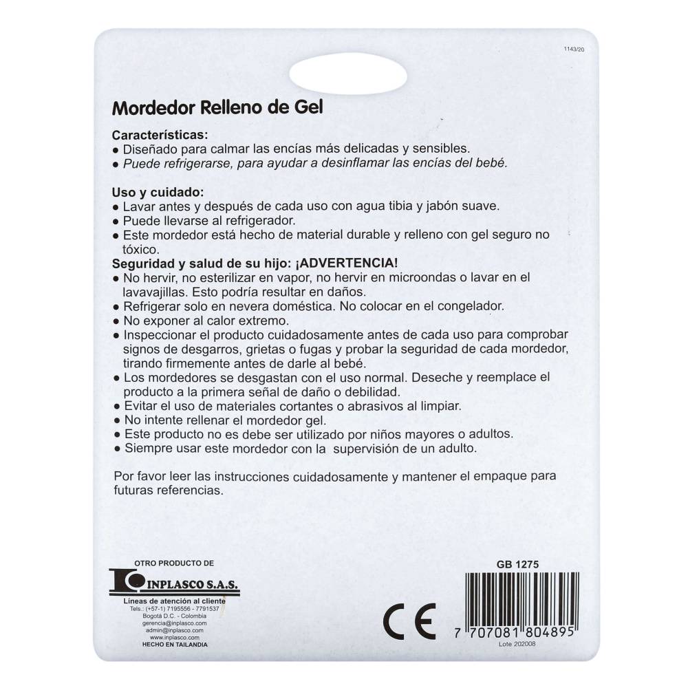 Mordedor Llamadientes Gel Paticos - Imagen 2