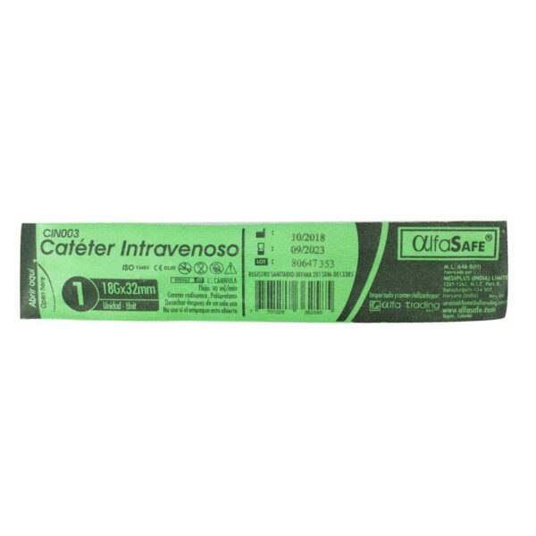 Catéter Intravenoso 18 G Alfasafe