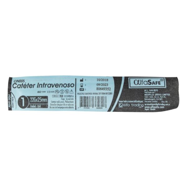 Catéter Intravenoso 22 G Alfasafe
