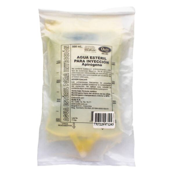 Agua Esteril Quibi Bolsa 500 Ml