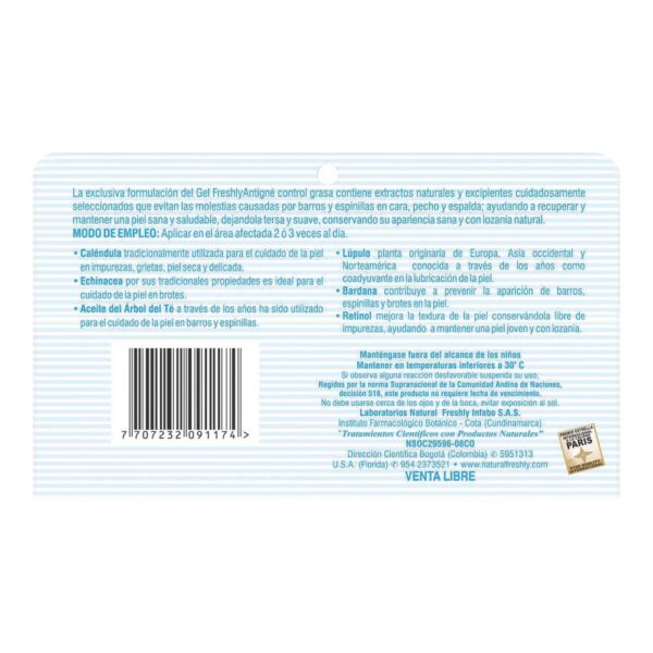 Gel Antiacne 30 Gr Freshly - Imagen 2