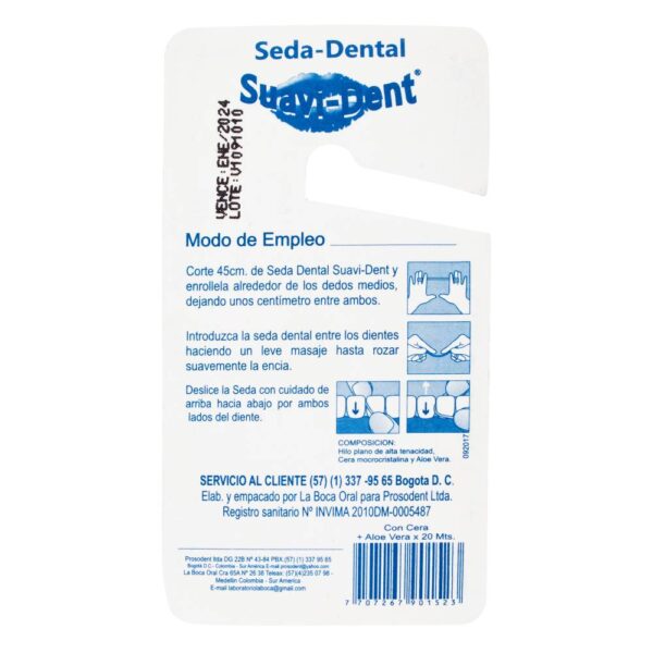 Seda Dental Suavident Aloe Vera 20 Metros - Imagen 2
