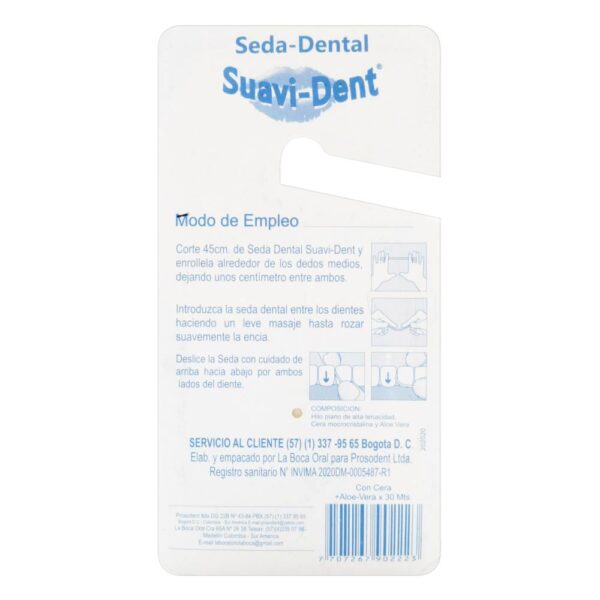 Seda Dental Suavident Con Aloe Vera 30 Metros - Imagen 2