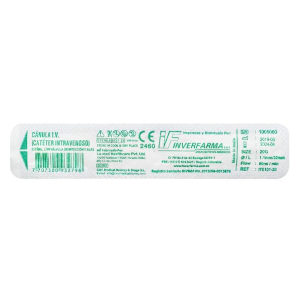 Catéter 20 Gr Intravenoso Inverfarma
