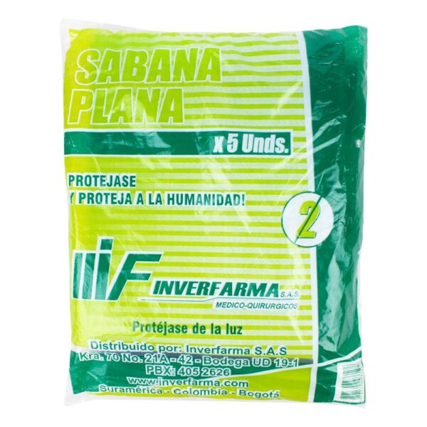 Sábana Desechable 5 Unidades Plana Inverfarma