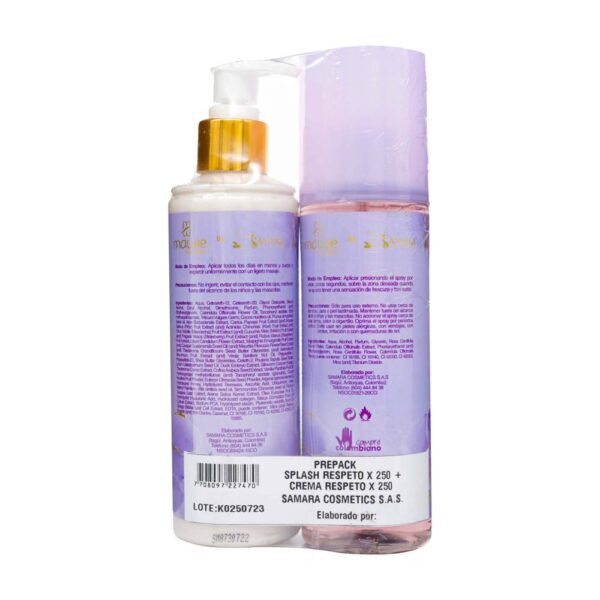 Crema Mawie Respeto 250ml + Splash Respeto 250 Ml - Imagen 2