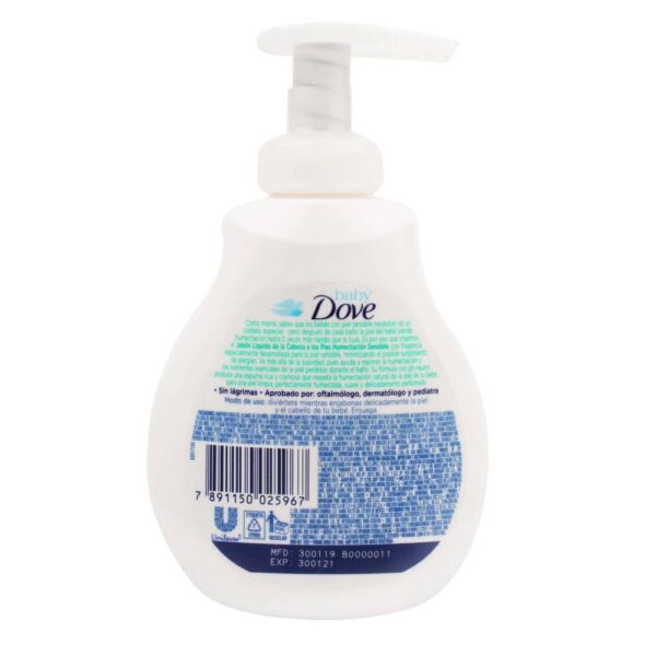 Jabón Dove Baby Líquido Sensible 200ml - Imagen 2