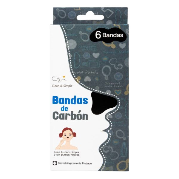 Bandas Cettua Nariz Carbón 6 Unidades