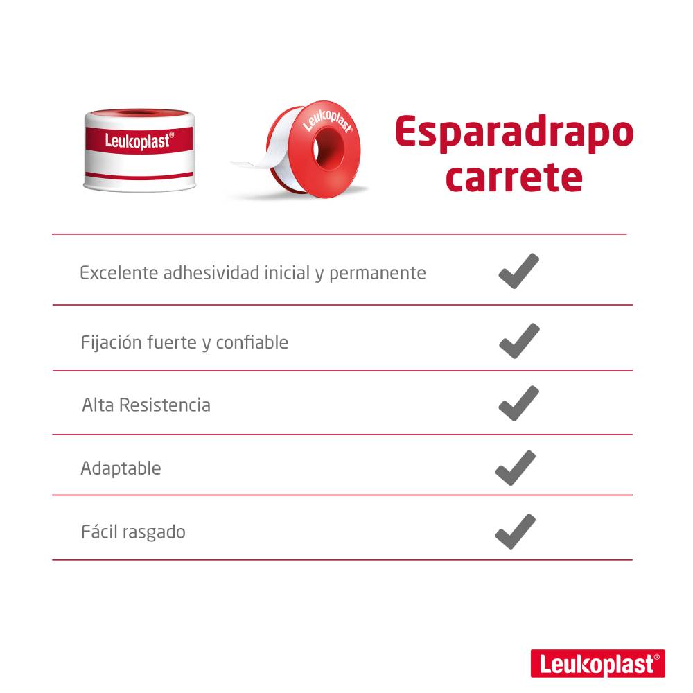 Esparadrapo Leukoplast 1/2x1 Yardas 24 Unidades - Imagen 3