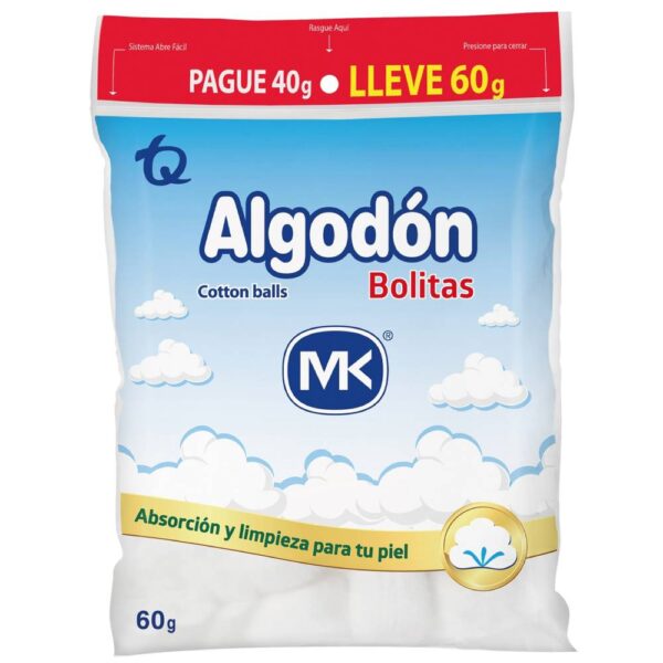 Algodón Pomos Mk Bolsa 60 Gr