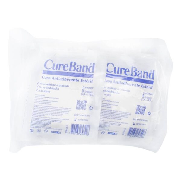 Gasa Esteril Cureband 7.5 X 7.5 Cm 5 Unidades X 24 Sobres - Imagen 2