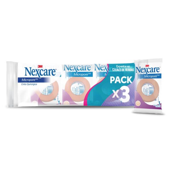 Micropore Piel 12x3 M X 3 Unidades 3m Nexcare