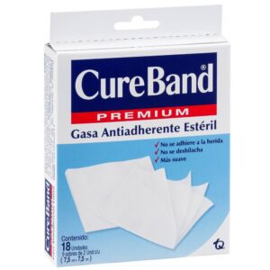 Gasa Esteril Cureband Premium 7.5 X 7.5 Cm 18 Unidades