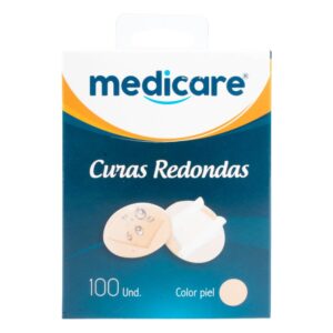 Curas Redondas Medicare Color Piel 100 Unidades