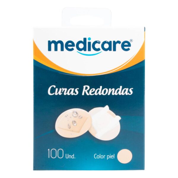 Curas Redondas Medicare Color Piel 100 Unidades