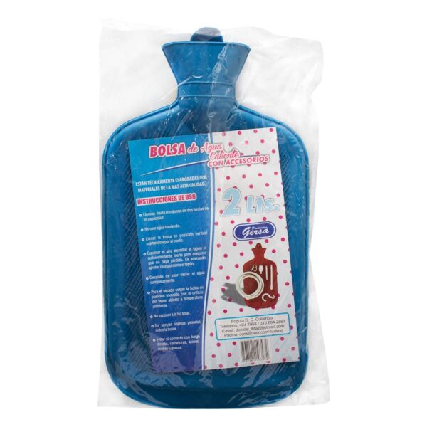 Bolsa De Agua Caliente 2 Litros Con Accesorios D-cristal