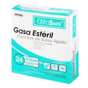 Gasa Esteril Alfasafe 7.5 X 7.5 Cm 24 Unidades
