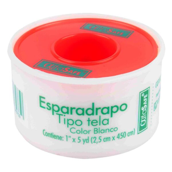 Esparadrapo Tipo Tela Alfasafe Blanco 1x5 Yardas