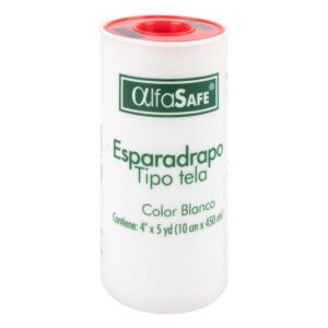 Esparadrapo Tipo Tela Alfasafe Blanco 4x5 Yardas
