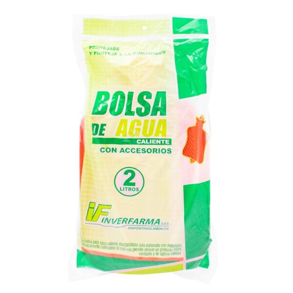 Bolsa De Agua Caliente 2 Litros Con Accesorios Inverfarma