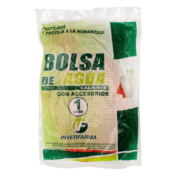 Bolsa De Agua Caliente 1 Litro Con Accesorios Inverfarma