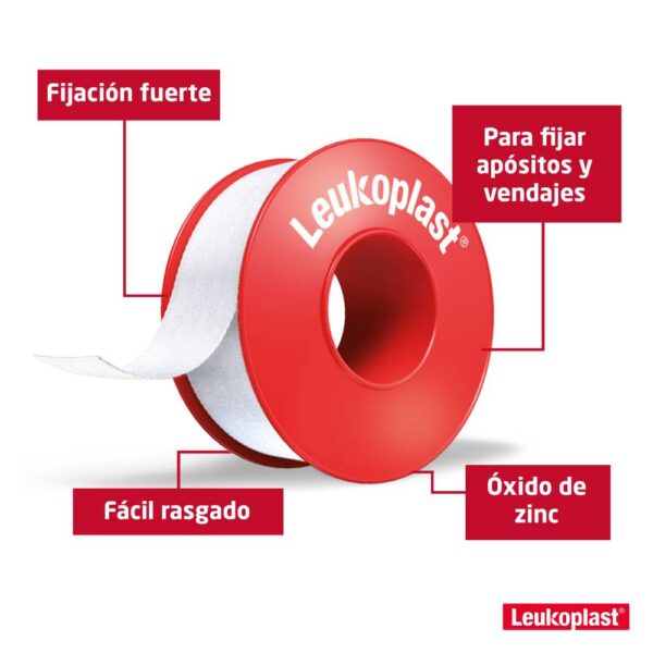 Esparadrapo Leukoplast 1/2x5 Yardas Cinta Adhesiva - Imagen 2
