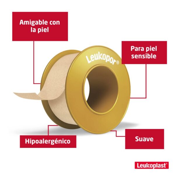 Micropore Leukopor Piel 1x1 Yd 12 Unidades - Imagen 2