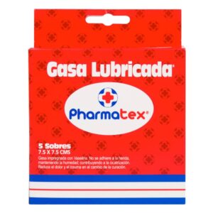 Gasa Lubricada Pharmatex 7.5 X 7.5 Cm 5 Sobres
