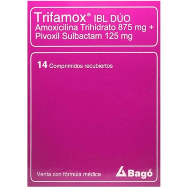 Trifamox Ibl Duo Amoxicilina Trihidrato 875/125 mg 14 compromidos