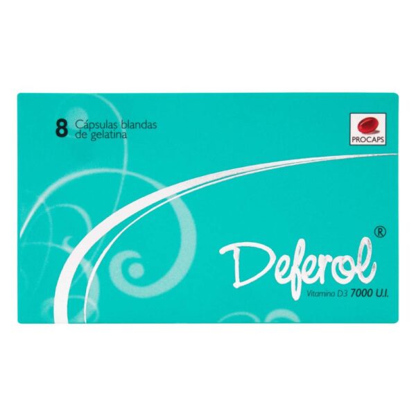 Deferol 7000 Ui 8 Capsulas Vitamina D3