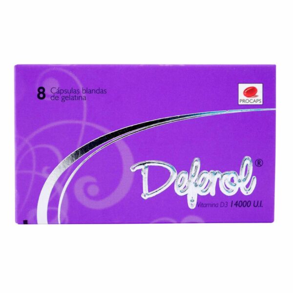 Deferol 14000 Ui 8 Capsulas Vitamina D3