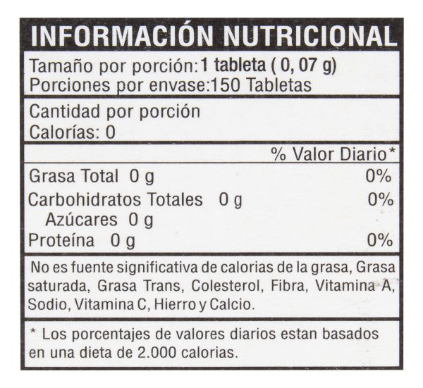 Endulzante Cero Calorías Stevia 150 Tabletas - Imagen 2
