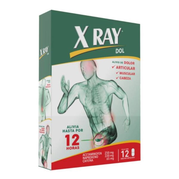 X Ray Dol 12 Tabletas Alivio Rápido del Dolor