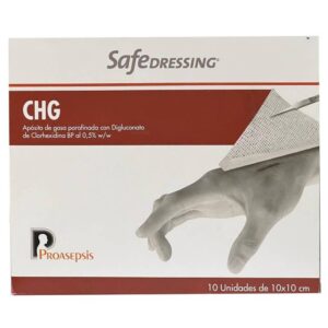 Gasa Parafinada Con Clorhexidina 10x10cm 10 Unidades
