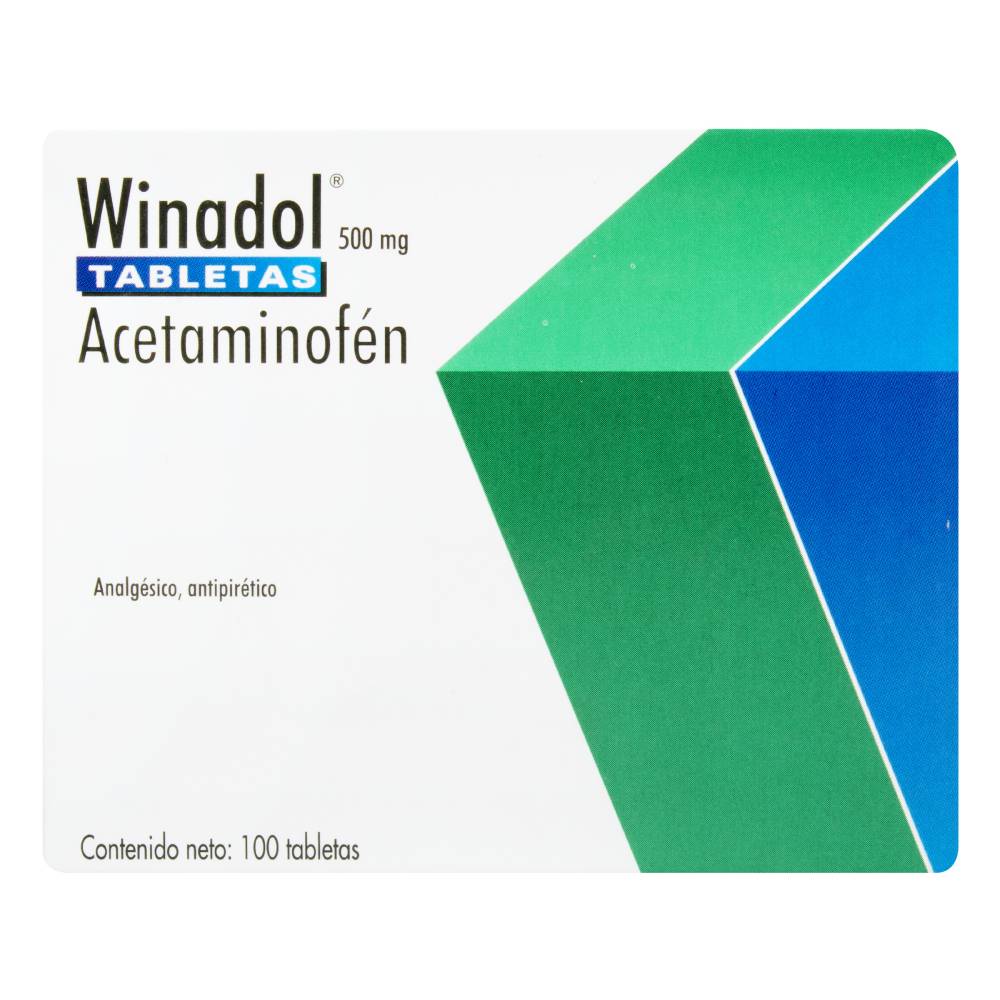 Winadol Acetaminofen 500 Mg 100 Tabletas