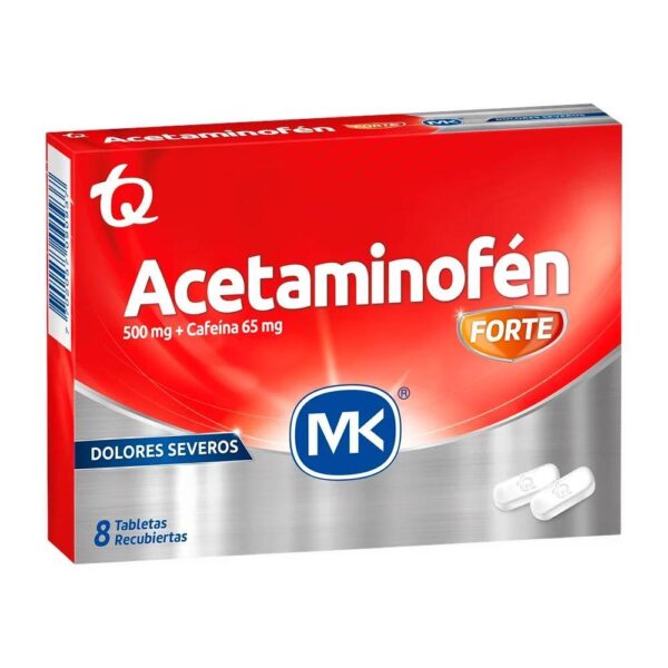 Acetaminofén Forte Mk (500+65) Mg - 10 Tabletas
