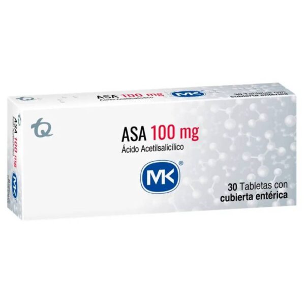 Asa 100 Mg 30 Tabletas Mk