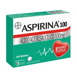 Aspirina 100 Mg 140 Tab AnaLGésico Y Cardioprotector