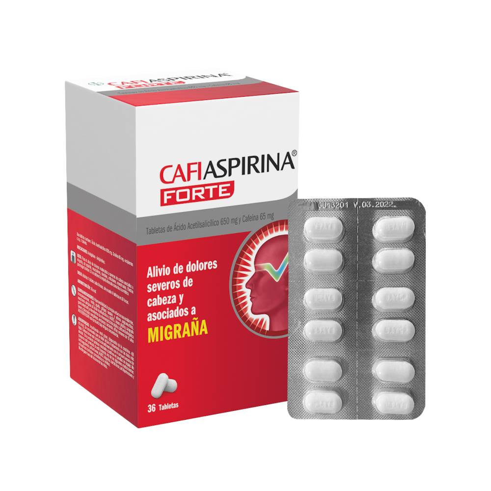 Cafiaspirina Forte 650mg 36 Tabletas - Imagen 2